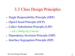 3.3 Class Design Principles - Web Lecture Archive Project