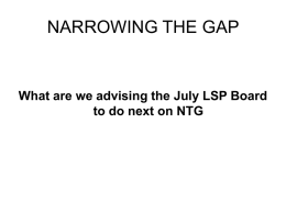 Narrowing the gap