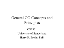 General OO Concepts - University of Sunderland