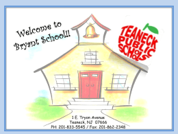 Kindergarten Open House - Teaneck Public Schools