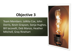 Objective 3 - NC State Industrial Extension Service