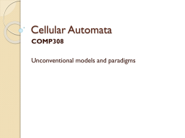 Cellular Automata - University of Liverpool