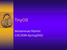 TinyOS - USC Robotics Research Lab