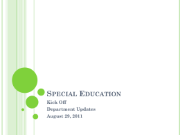 Special Education - Tacoma Public Schools
