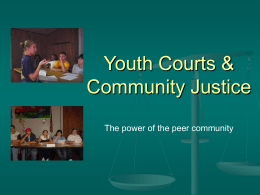 Youth Courts & Community Justice