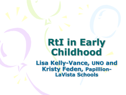 RtI in Early Childhood
