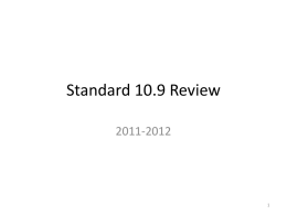 Standard 10.9 Review - Valley View High School