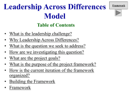 Leadership Across Differences Model Framework