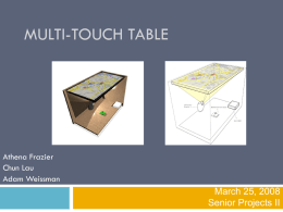 Multi-Touch Table - Rochester Institute of Technology