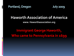Portland, - Haworth Association of America