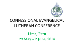 CONFESSIONAL EVANGELICAL LUTHERAN CONFERENCE
