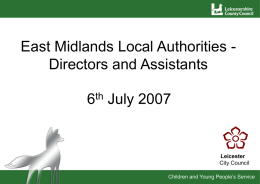 East Midlands Local Authorities Directors and Assistants