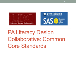 PA Literacy Design Collaborative