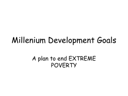 Millenium Development Goals - Nova Scotia Department of