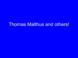 Thomas Malthus - Crescent School