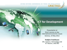 INFORMATION ECONOMY REPORT 2011 ICTs as an Enabler for