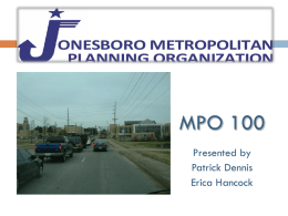 Jonesboro Area Transportation Study (JATS) Metropolitan