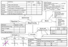 electricity spider diagram revision