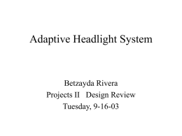 Adaptive Headlight System - Rochester Institute of Technology