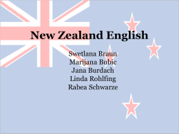 New Zealand English - uni