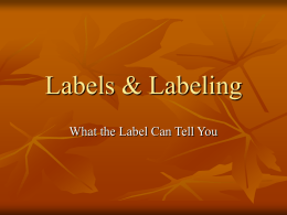 Labels & Labeling - Alabama Cooperative Extension System