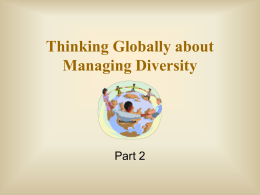 Individual Competencies for Managing Diversity in the