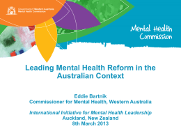 Presentation -The Australasian Society for Psychiatric