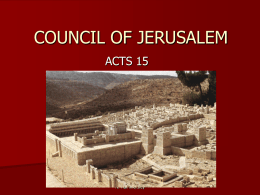 COUNCIL OF JERUSALEM