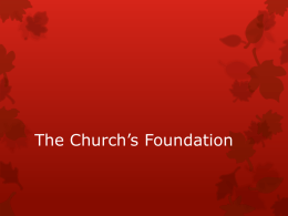 The Church’s Foundation