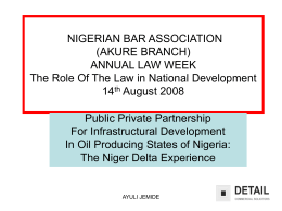 NDDC/NBA CONFERENCE ON
