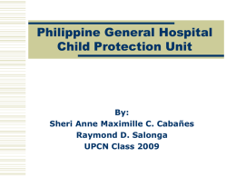 Philippine General Hospital – Child Protection Unit