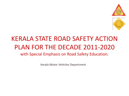 KERALA STATE ROAD SAFETY DECADE ACTION PLAN 2011 …