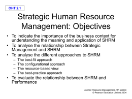 A framework for HRM analysis
