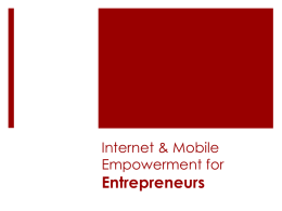 Economic & Mobile Empowerment for Entrepreneurs