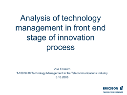 Analysis of technology management in Mobile Mediagateway’s