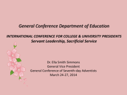 General Conference International Board of Education