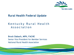 Healthcare Reform - Kentucky Rural Health Association