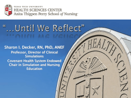 Until We Reflect” - National League for Nursing