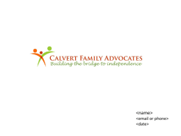 Calvert Family Advocates