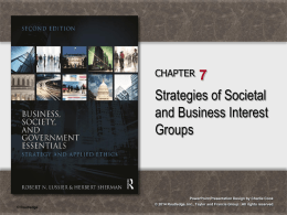 Business, Society, and Government: Strategy and Applied