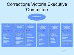 Corrections Victoria Executive Committee Chart