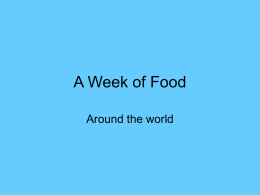 A Week of Food - Hillsboro School District