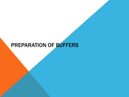 Preparation of buffers