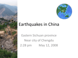 Earthquake in China - Gallaudet University