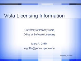 Licensing - University of Pennsylvania