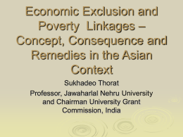 Economic Exclusion and Poverty