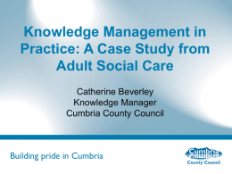 Presentation title - Social Services Research Group