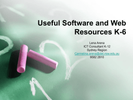 Useful Software and Web Resources K-6