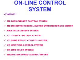ON-LINE CONTROL SYSTEM - Pap-Tech Engineers & Associates