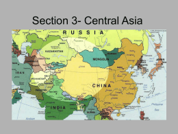 Section 3- Central Asia